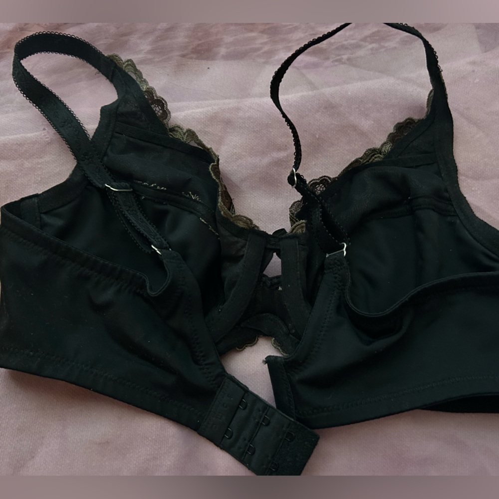 Soma Black Floral Lace Unlined & Unpadded Bra 34C - Picture 8 of 8